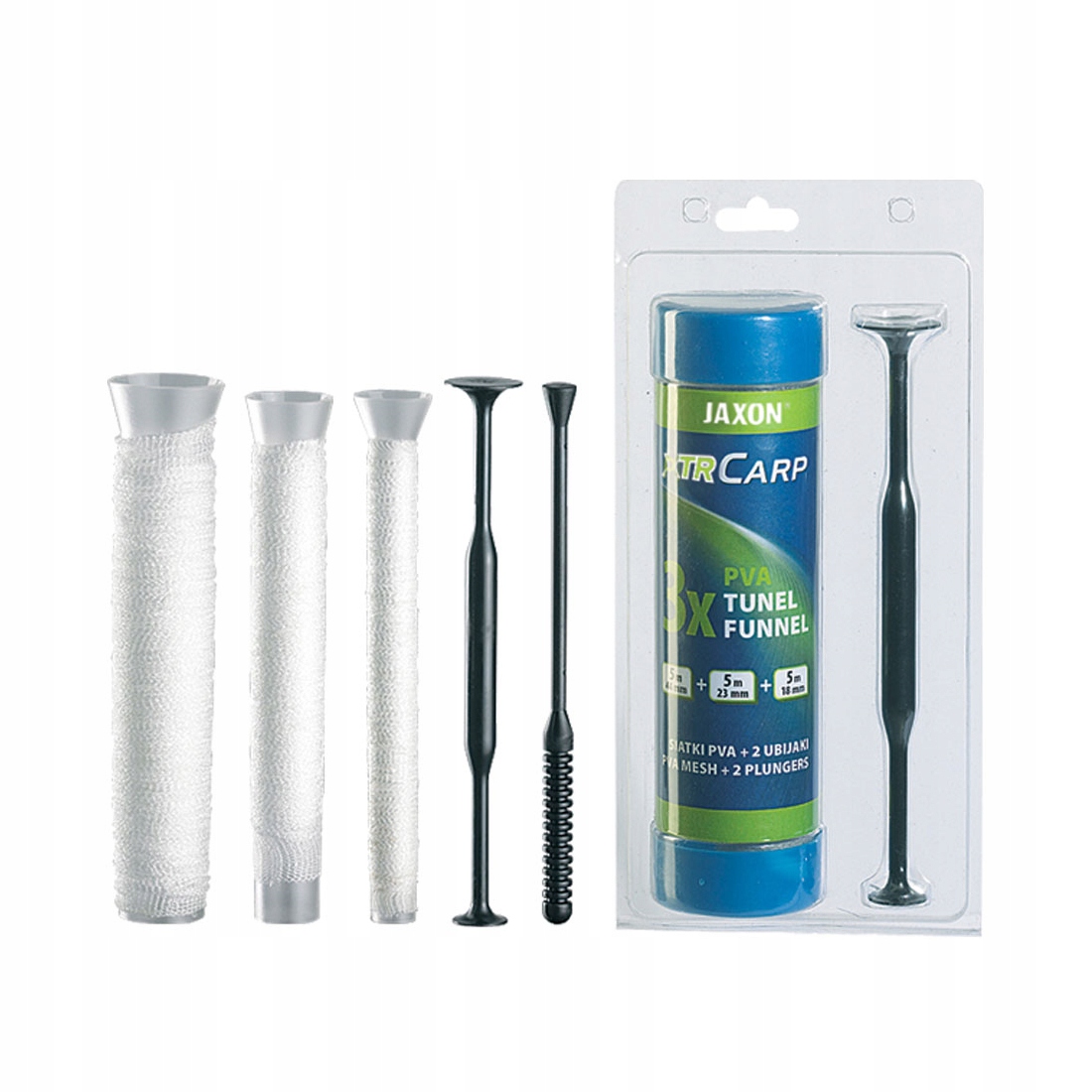 Zestaw tuneli Pva Pro Carp Jaxon 44,23,18mm x 5m 2ubijaki do zagęszczania