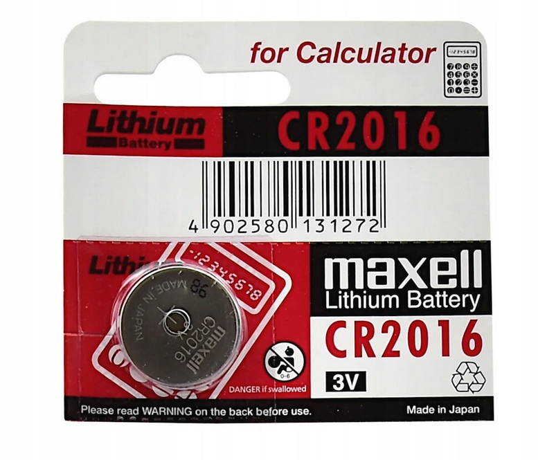 

Bateria do kluczyka Maxell Litowa CR2016 3V 1szt
