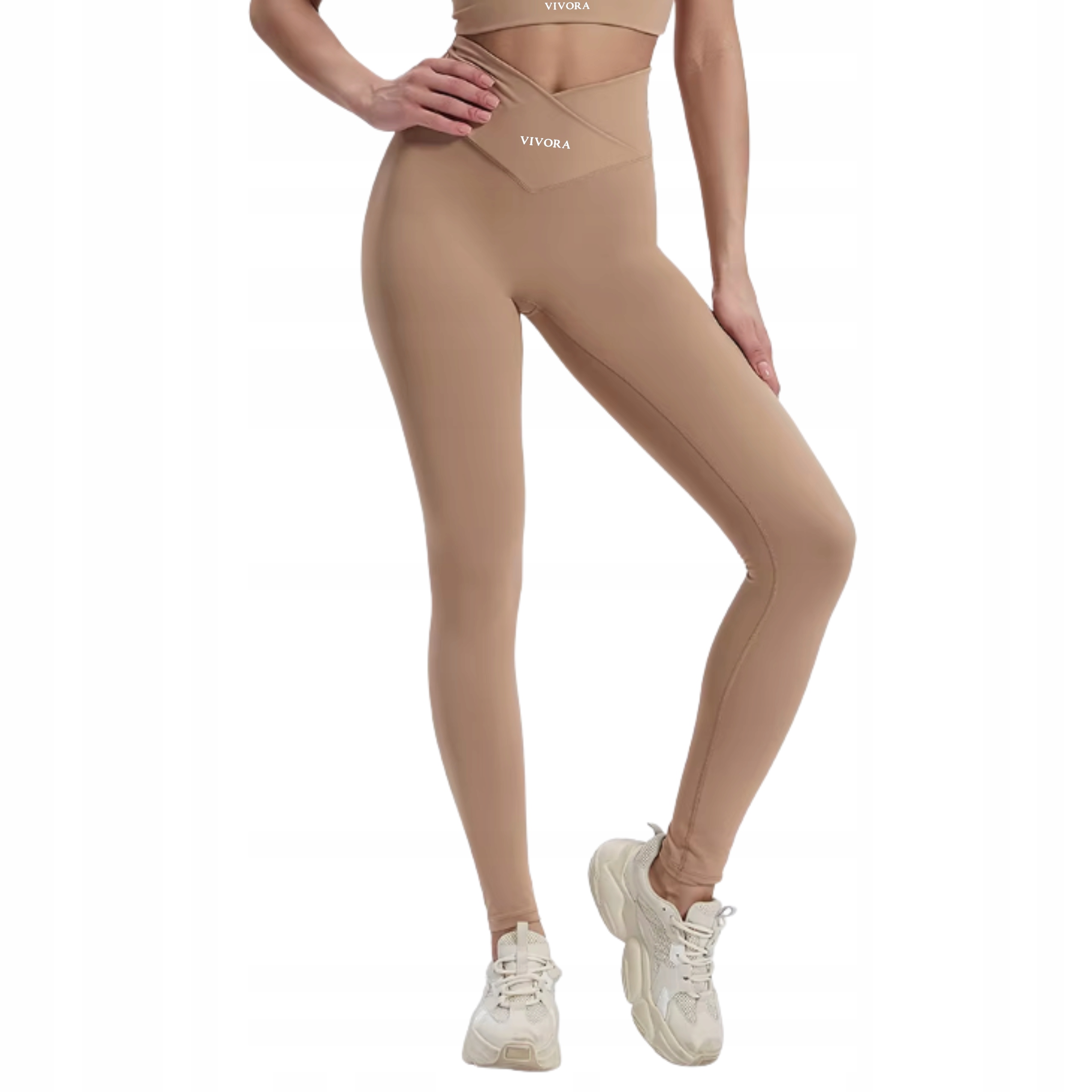 Vivora Hourglass Dámské Sportovní Legíny Modelující Vysoký Pas Nude M