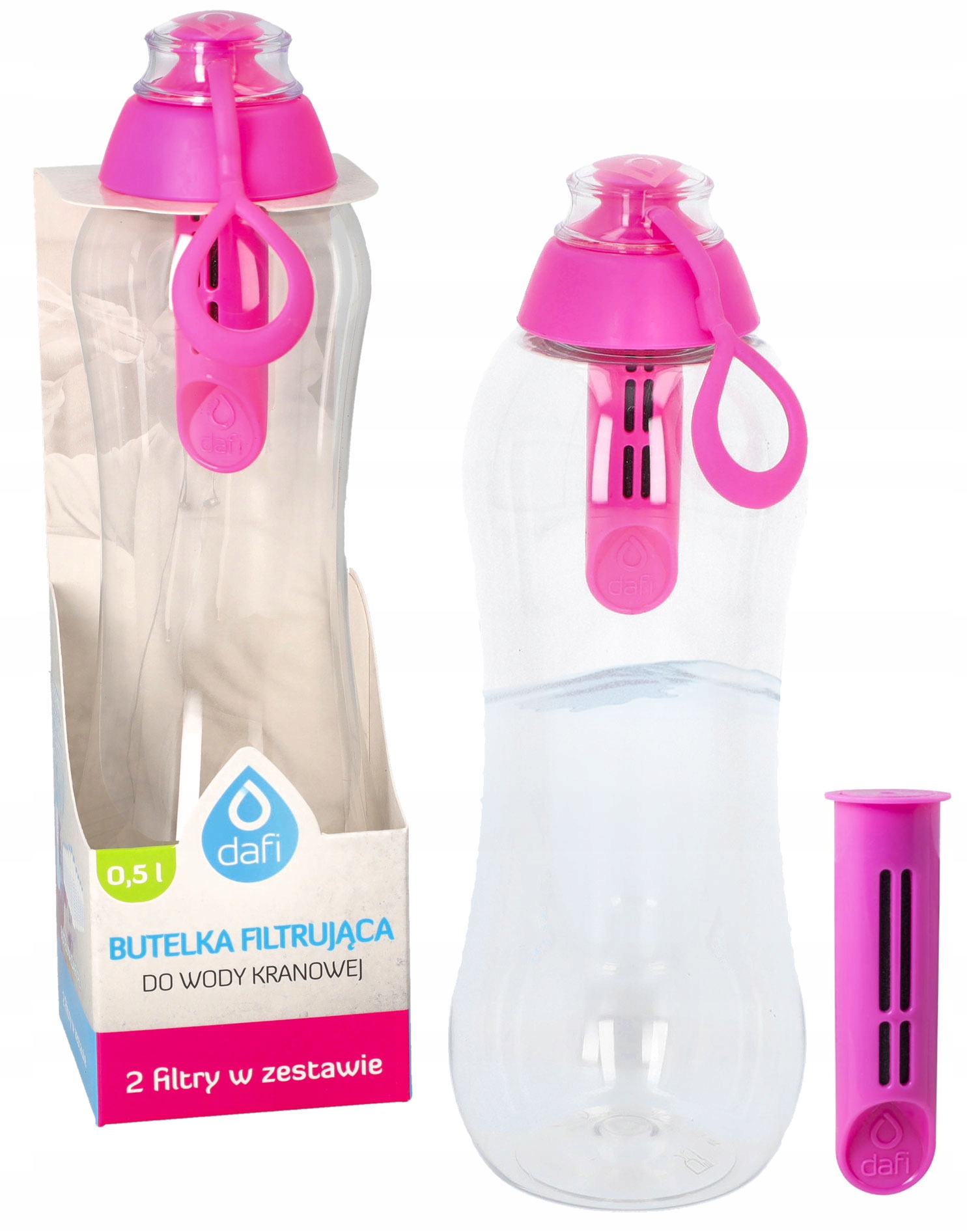 

Butelka filtrująca Dafi Soft 500 ml różowa