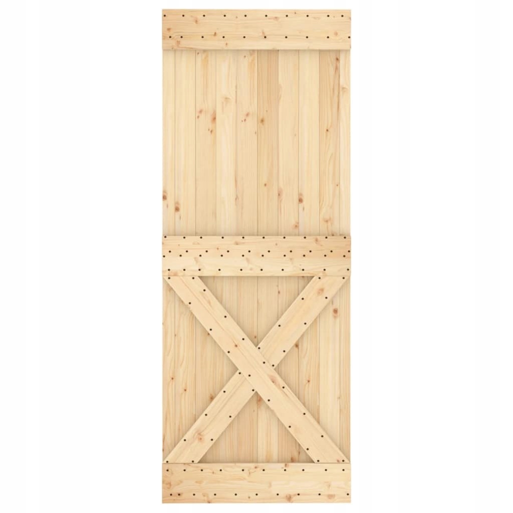 DRZWI PRZESUWNE Z OSPRZĘTEM 80X210CM LITE DREWNO SOSNOWE Kod producenta 3203133