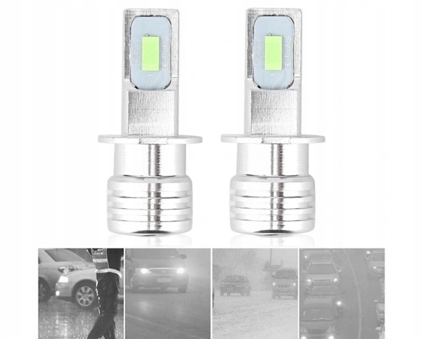 2 SZT. ŻARÓWKA LED H3 80W 8000K NIEBIESKIE Dopasowanie do pojazdu produkt uniwersalny