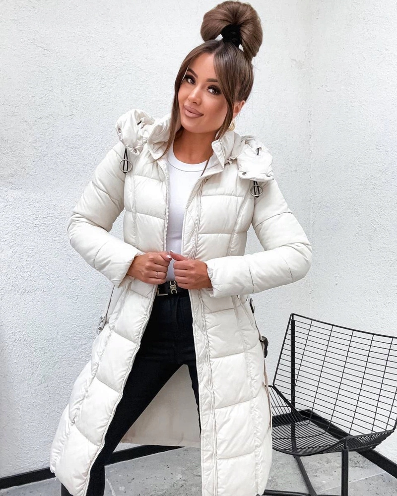 Zimní Bunda Kapuce 6033 Ecru XL (42)