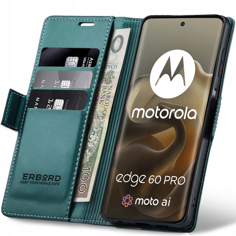 Etui Z Klapką Do Motorola Edge 60 Pro Case Pokrowiec Futerał Portfel