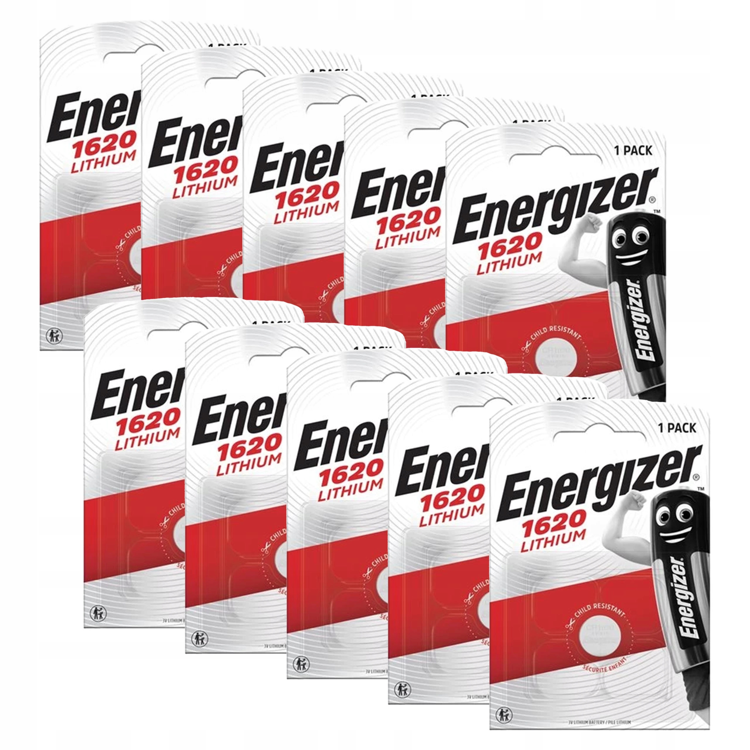 10 db Energizer CR1620 3.0 V lítium távirányító Elem