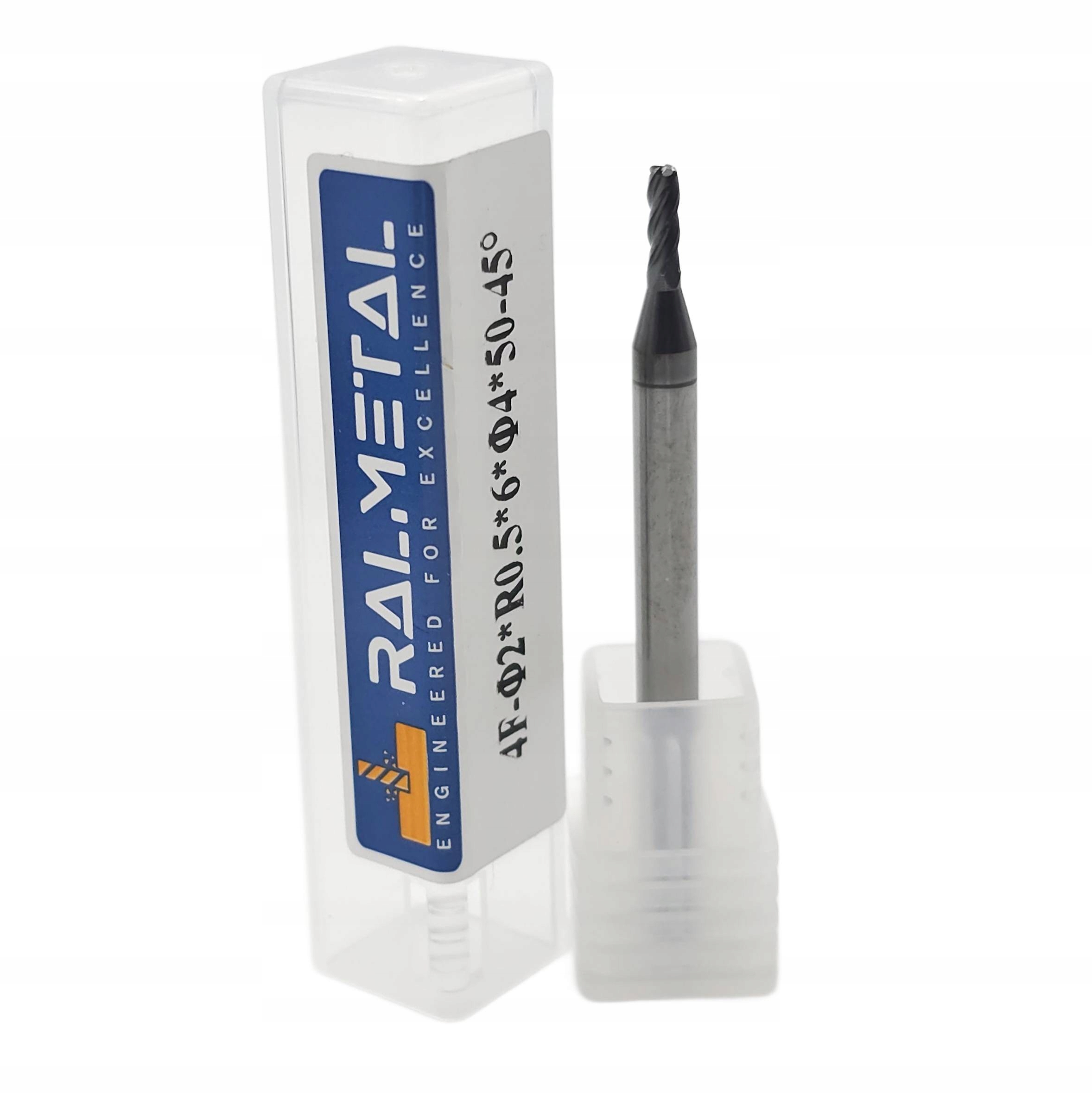 Frez VHM Promieniowy 2 x R0.5 x 4D x 50 mm 45 HRC