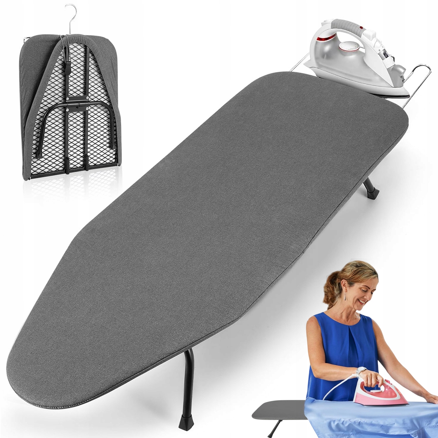 Žehlicí Prkno Mini Lehké, Stabilní, 76.2*29*17.8 CM, Skládací, Odolné