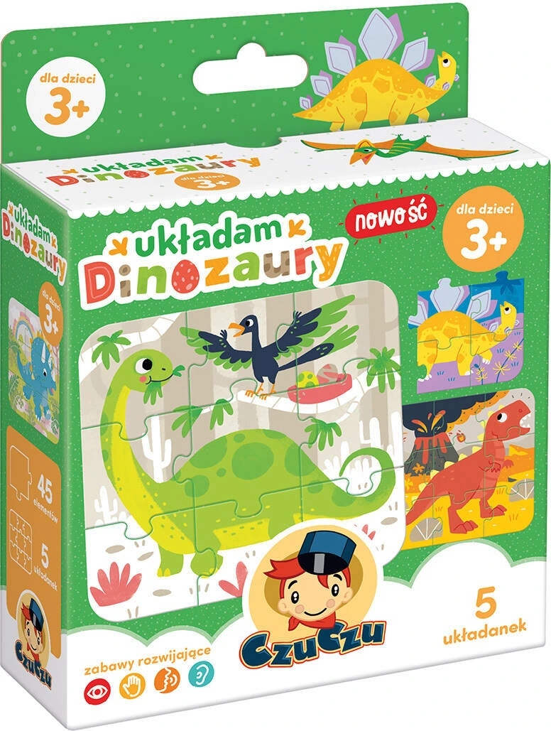 

Moje Pierwsze Puzzle Układam Dinozaury Czu Czu 3+