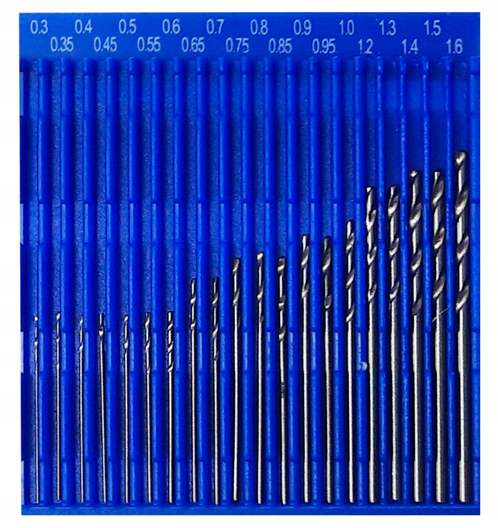 

Wiertła Mikro 0.3 1.6mm zestaw 20szt