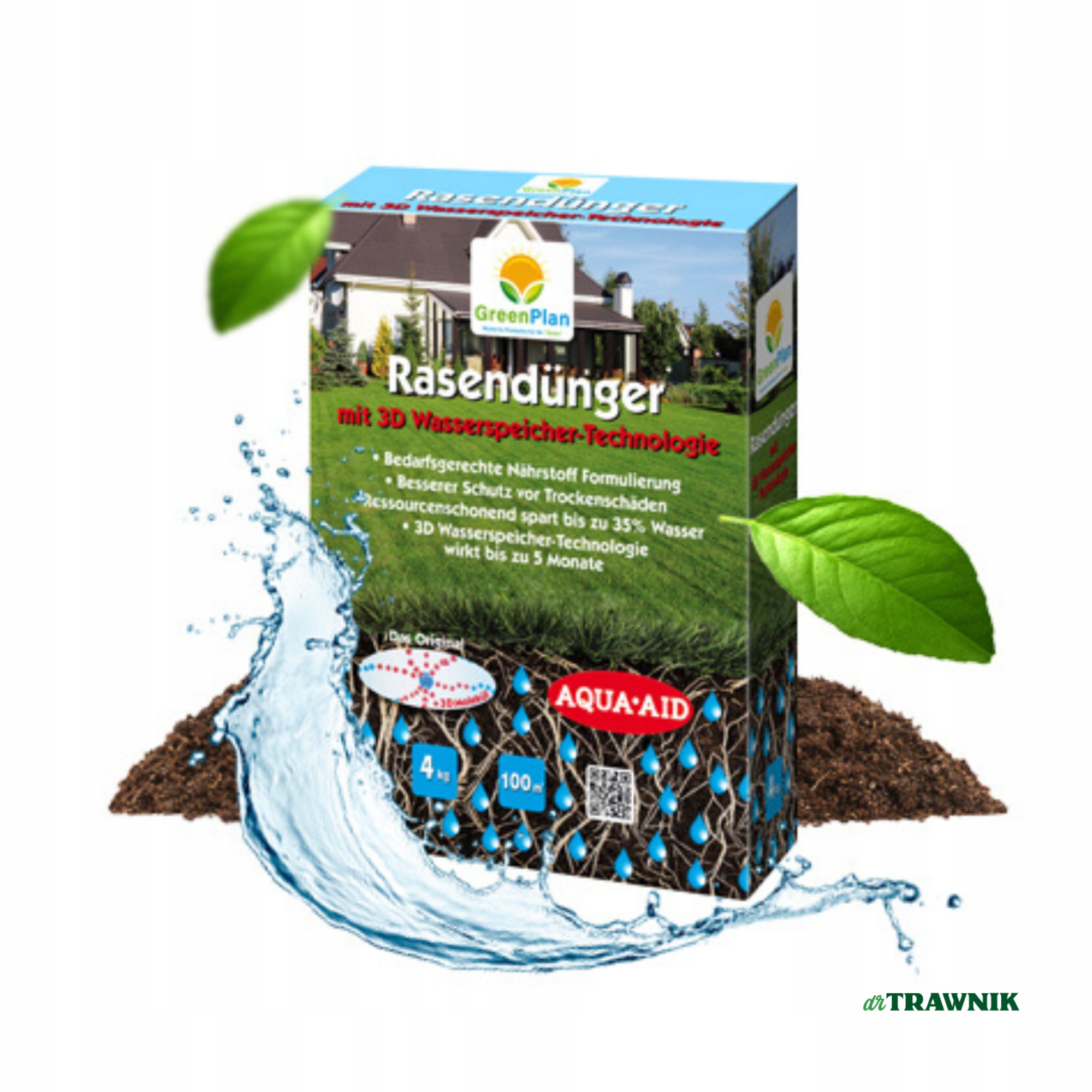 Nawóz Do Trawnika Save Water przeciw przesuszeniu 4 kg