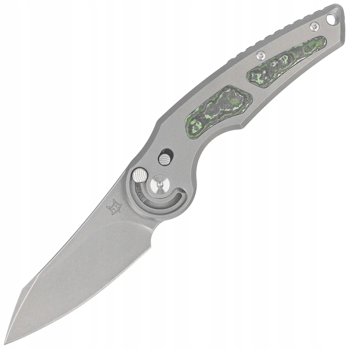 Nůž Fox Jupiter Gray Titanium/Jungle Wear Fatcarbon, Acid M390