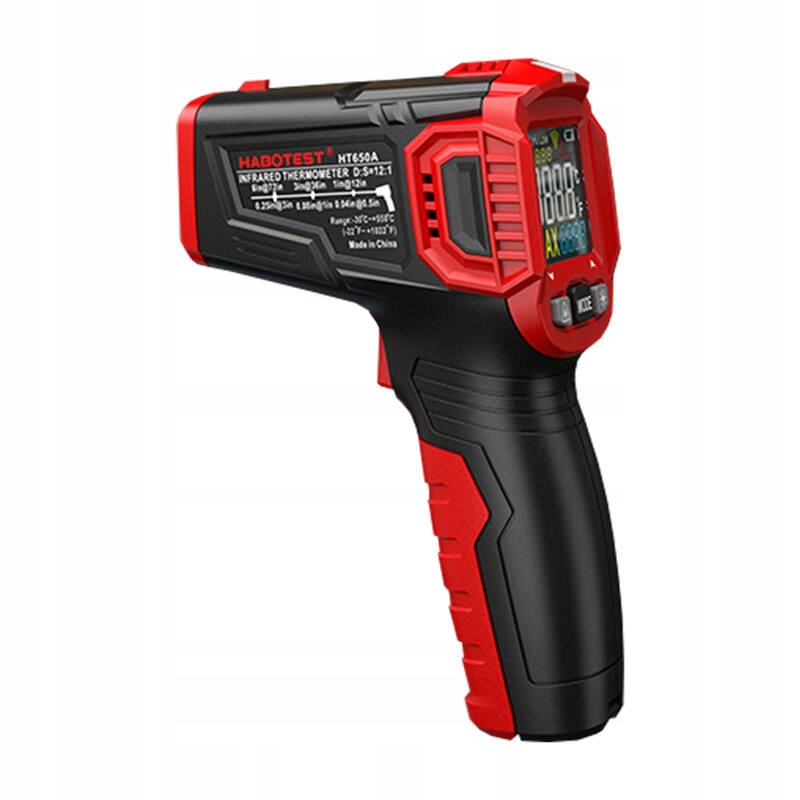 Habotest HT650B Pirometr Laserowy LCD 550C 12 Punktów D:s 12:1 Alarm Pro Hd