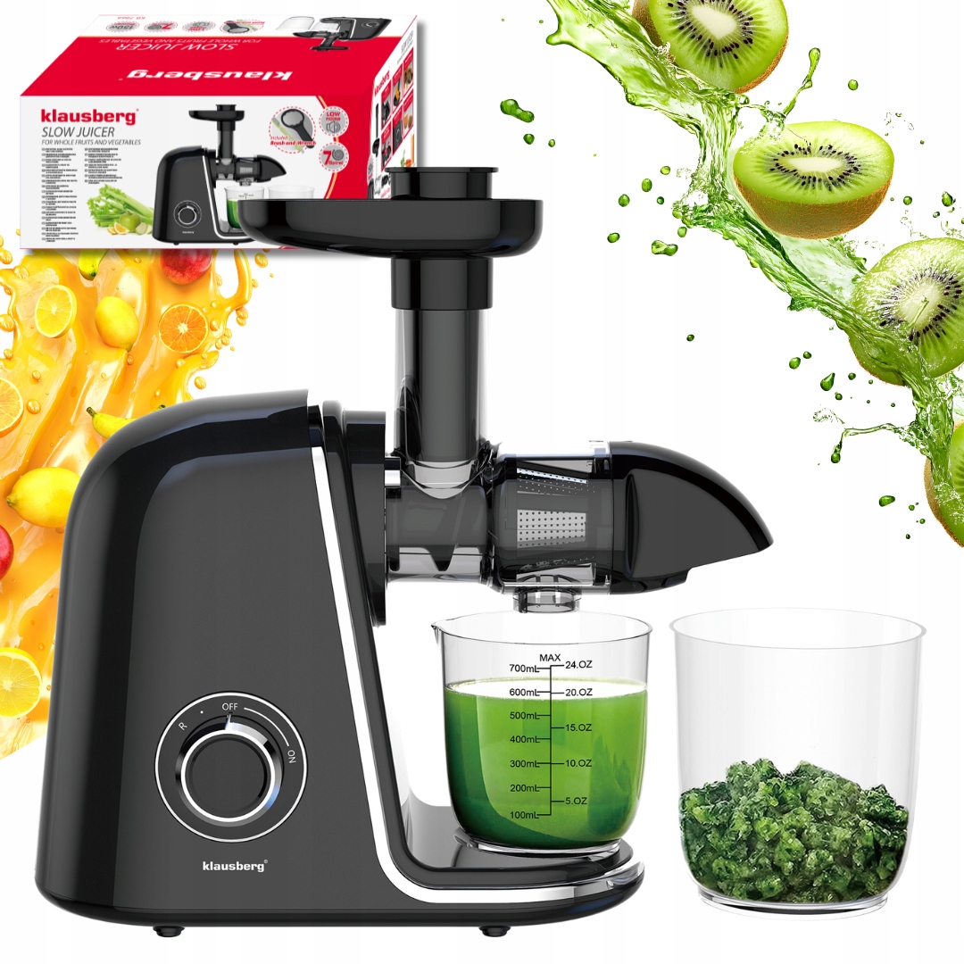 Voľneotáčkový odšťavovač 150 W Šťava z ovocia Cold Press Klausberg 7866