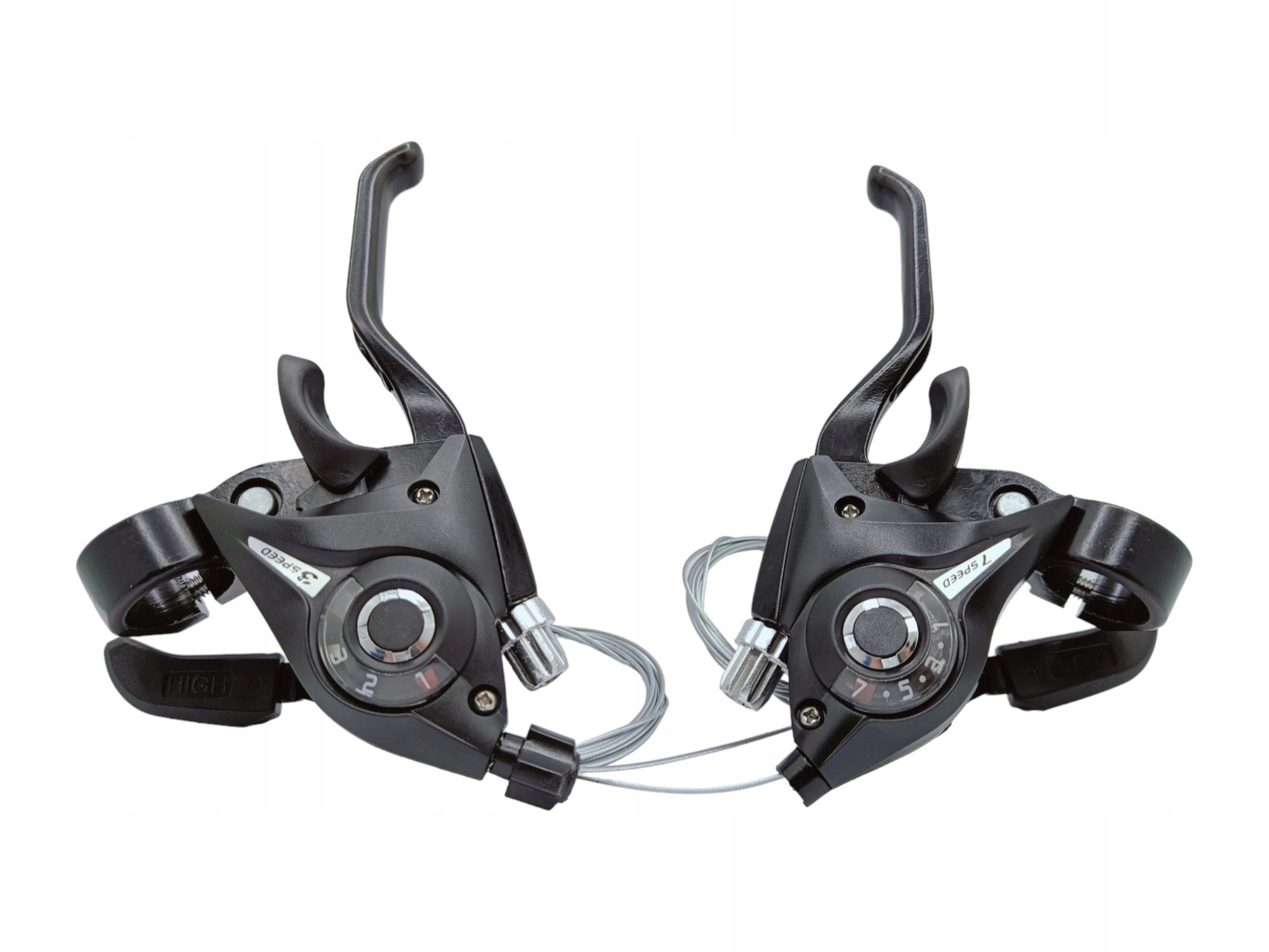 KLAMKOMANETKI ROWEROWE 3x7 RZĘDOWE KOMPLET Z LINKAMI