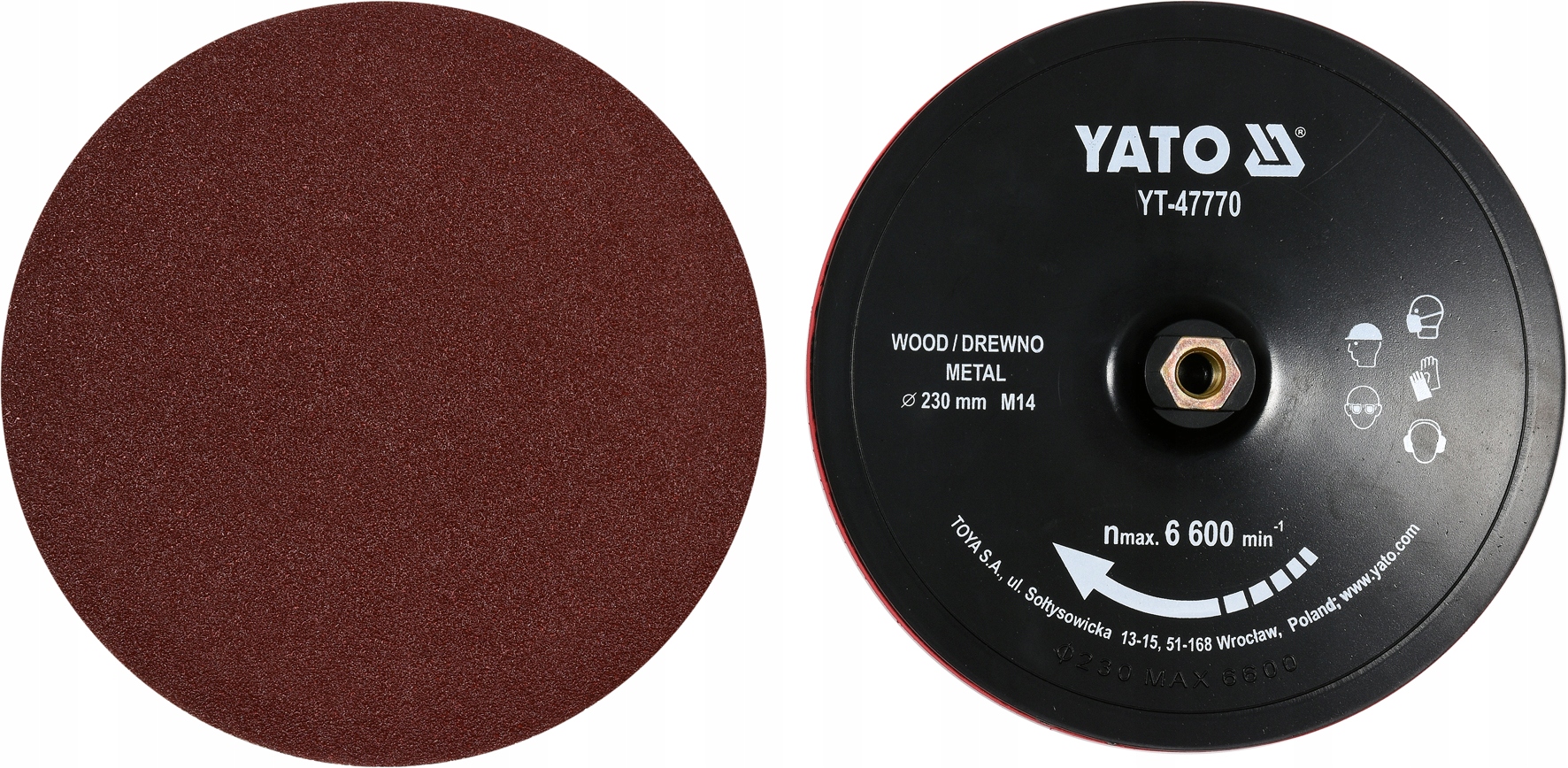 

Yato Dysk Tarcza Z Rzepem 230MM M14 + Akcesoria
