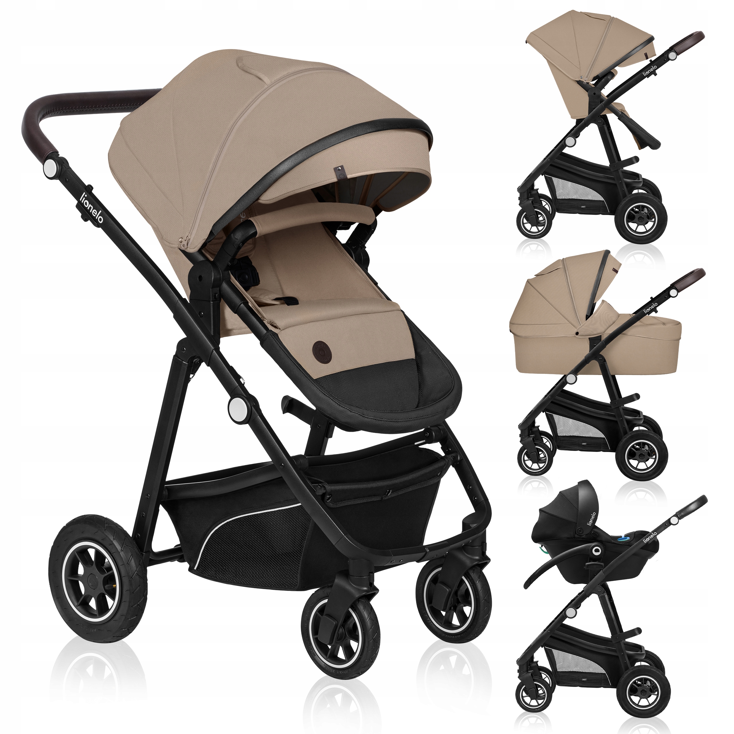 WęZEK SPORTOWY 3w1 Lionelo LO-BIANKA 3IN1 BEIGE SAND