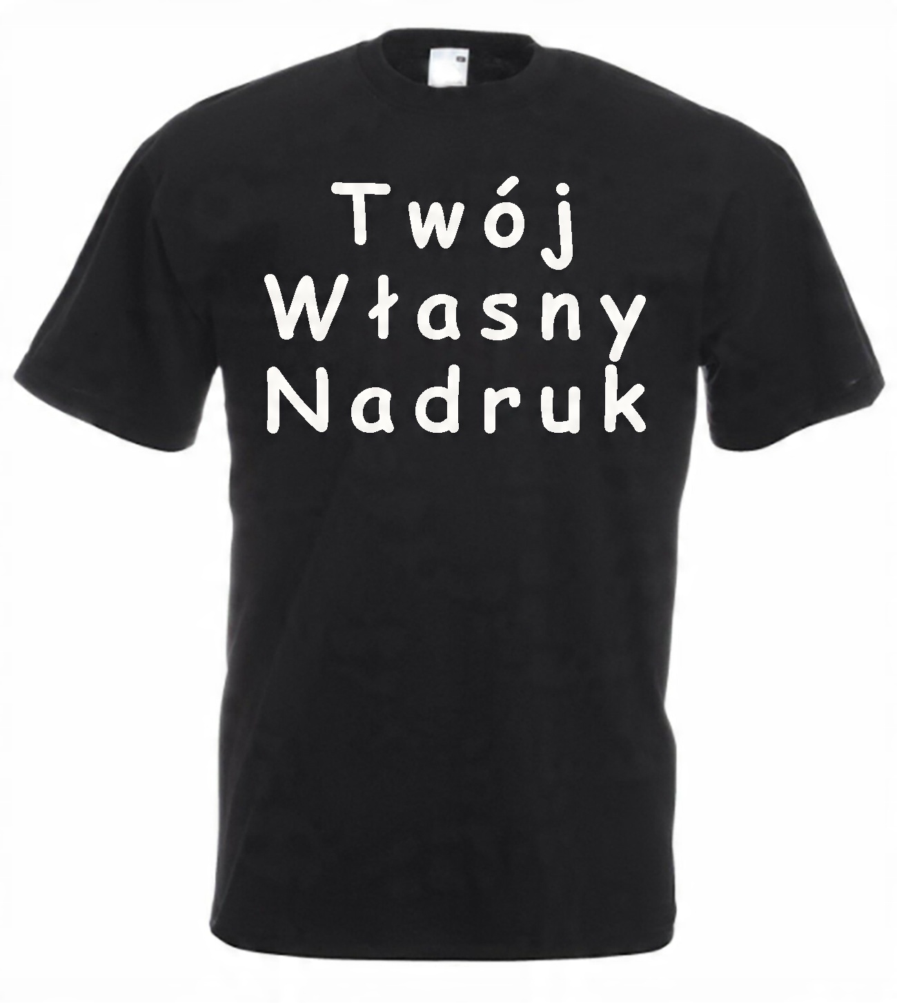 

Koszulka Czarna Twój Własny Nadruk Dwustronny