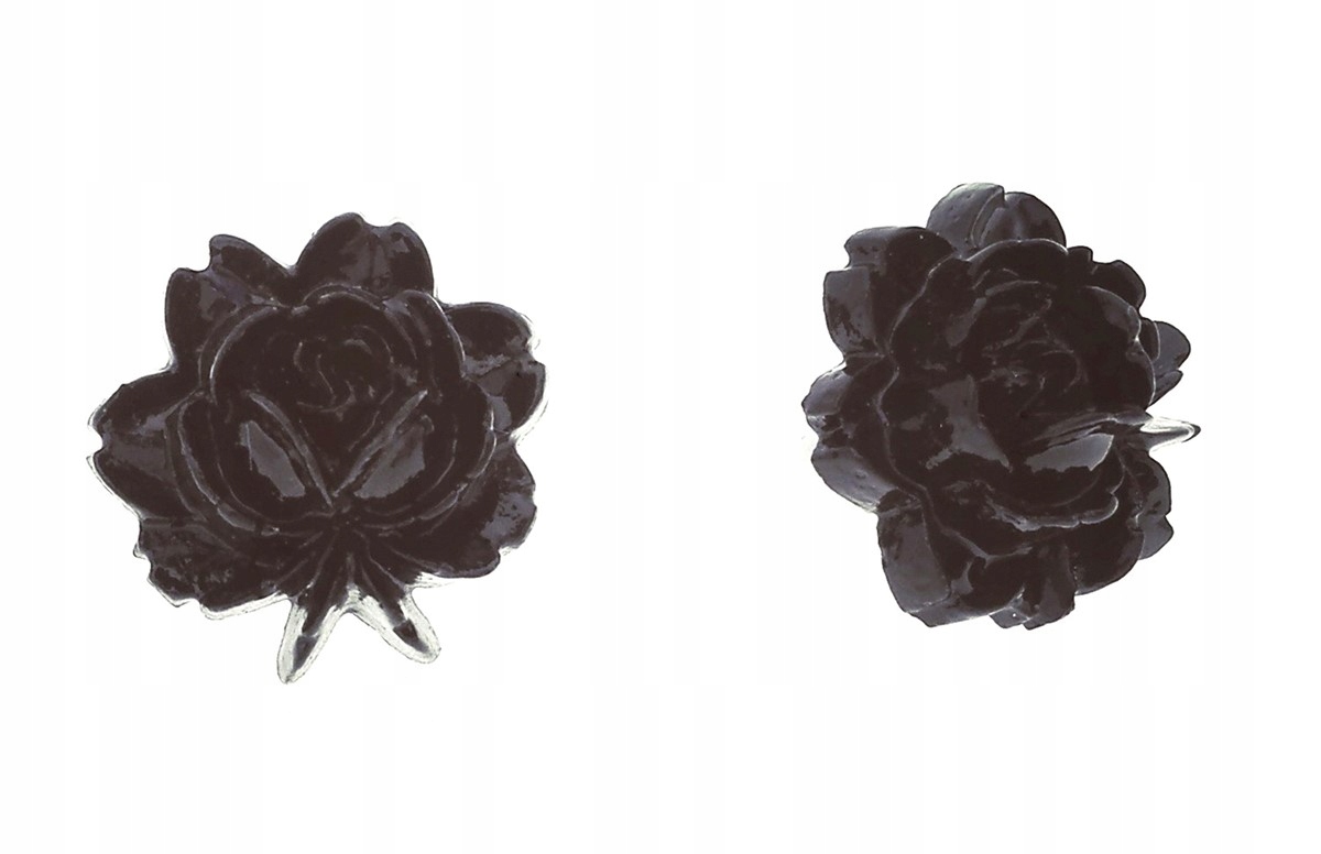 

Kolczyki różaneczniki kwiaty czarne