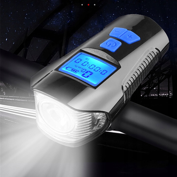 LAMPKA ROWEROWA LED LICZNIK KLAKSON PRZEDNIA TYLNA Marka Maverick