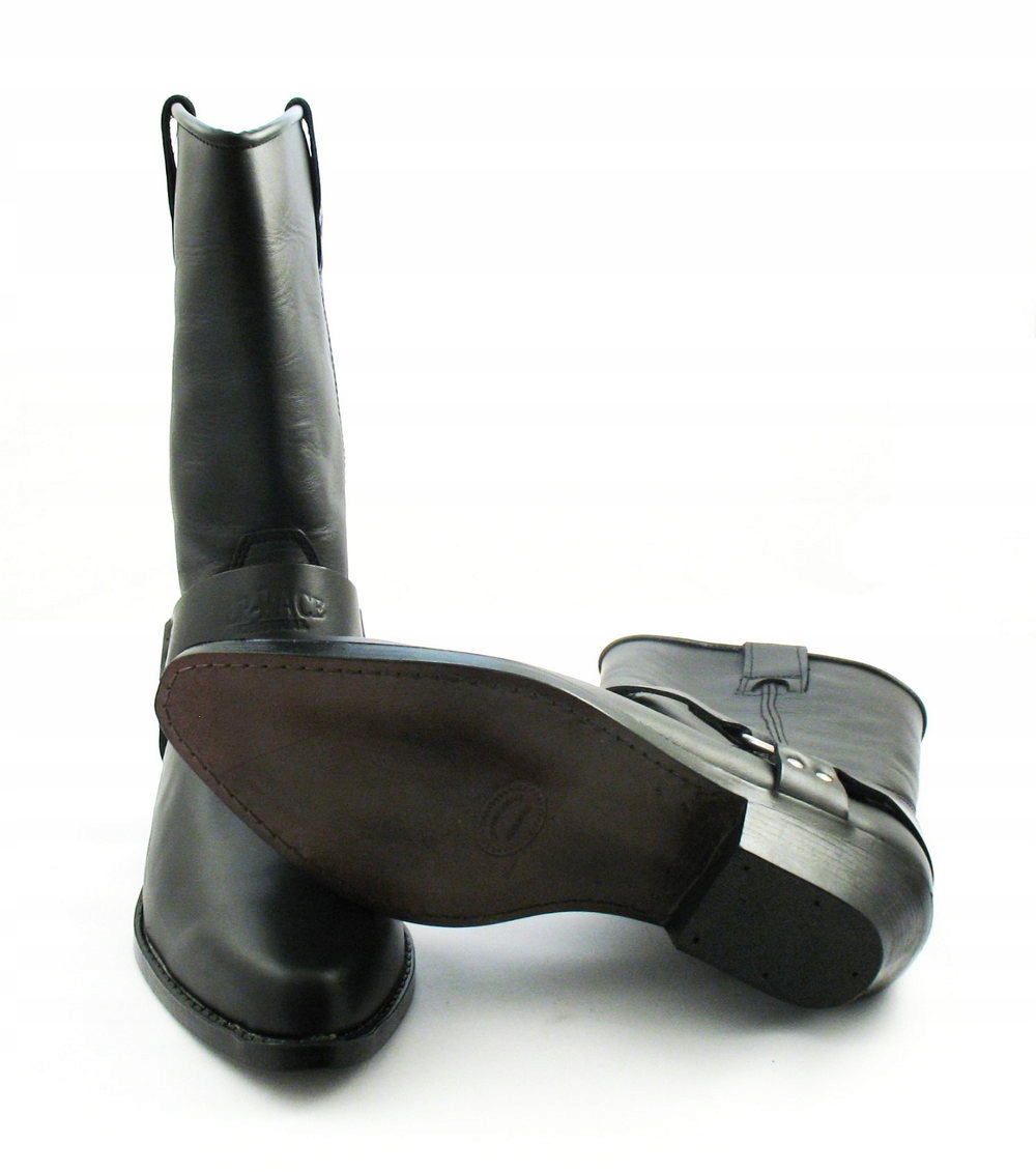 SKÓRZANE BUTY KOWBOJKI WYSOKIE r. 46 CHOPPER MOTO Materiał zewnętrzny skóra naturalna