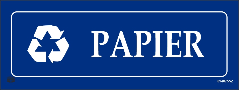 TABLICA TABLICZKA INFORMACYJNA "PAPIER"