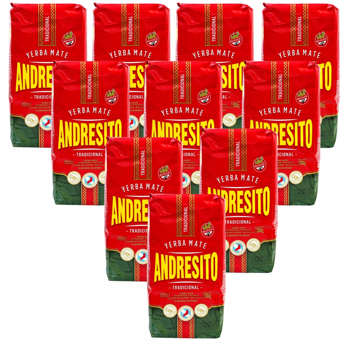 Sada Yerba Mate Andresito Silná argentinská Klasická elaboráda 10x 500g