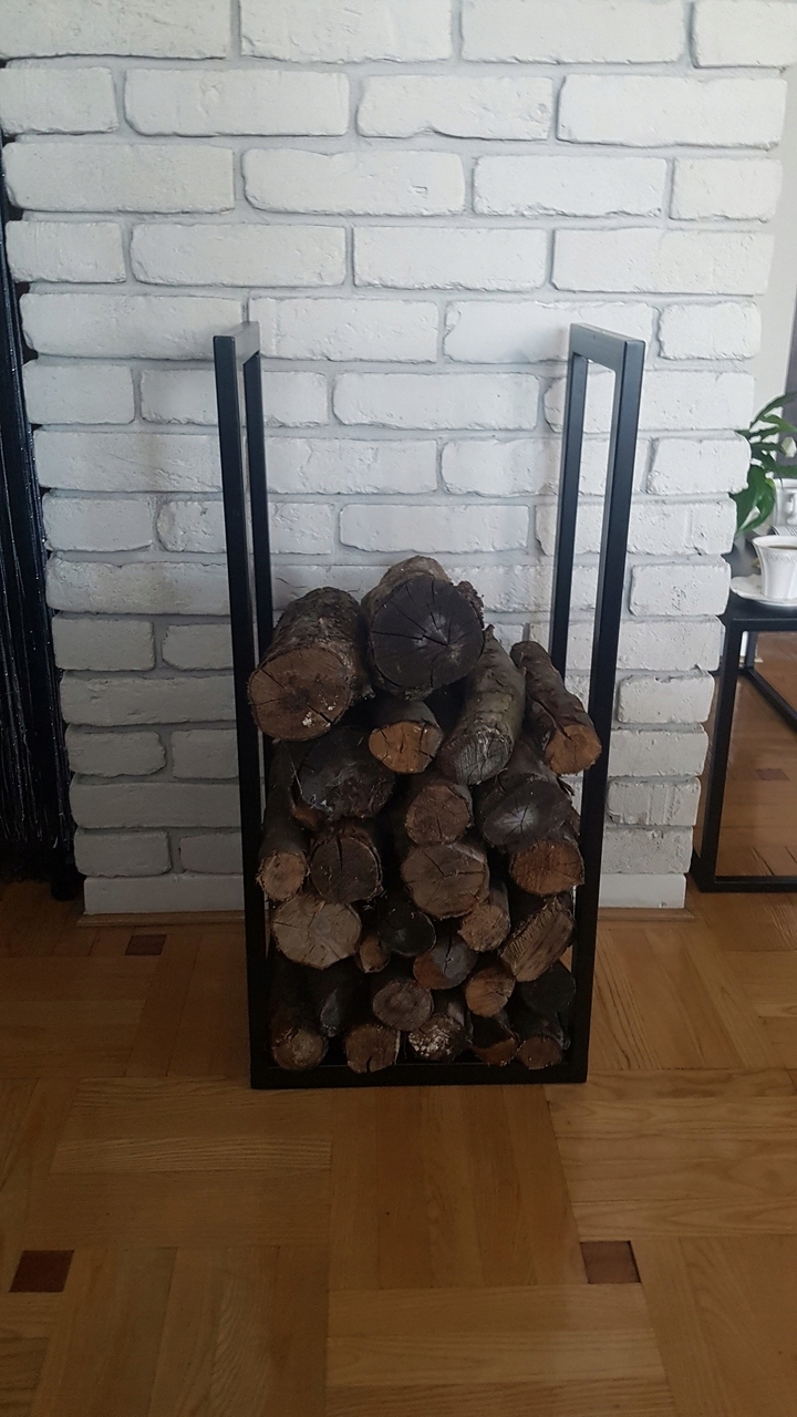 Stojak kosz na drewno metalowy loft industrial Marka inna