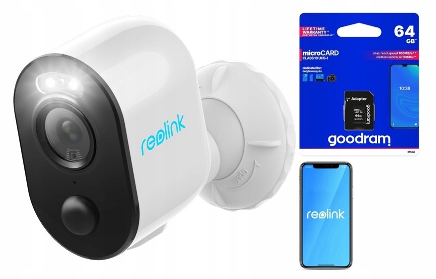 Kamera Reolink Argus B330 5MP vonkajšia WiFi batéria Karta 64GB