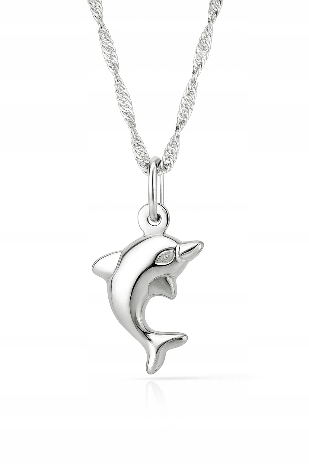 Stříbrný náhrdelník Singapore Magic delfín figurka řetízek přívěsek