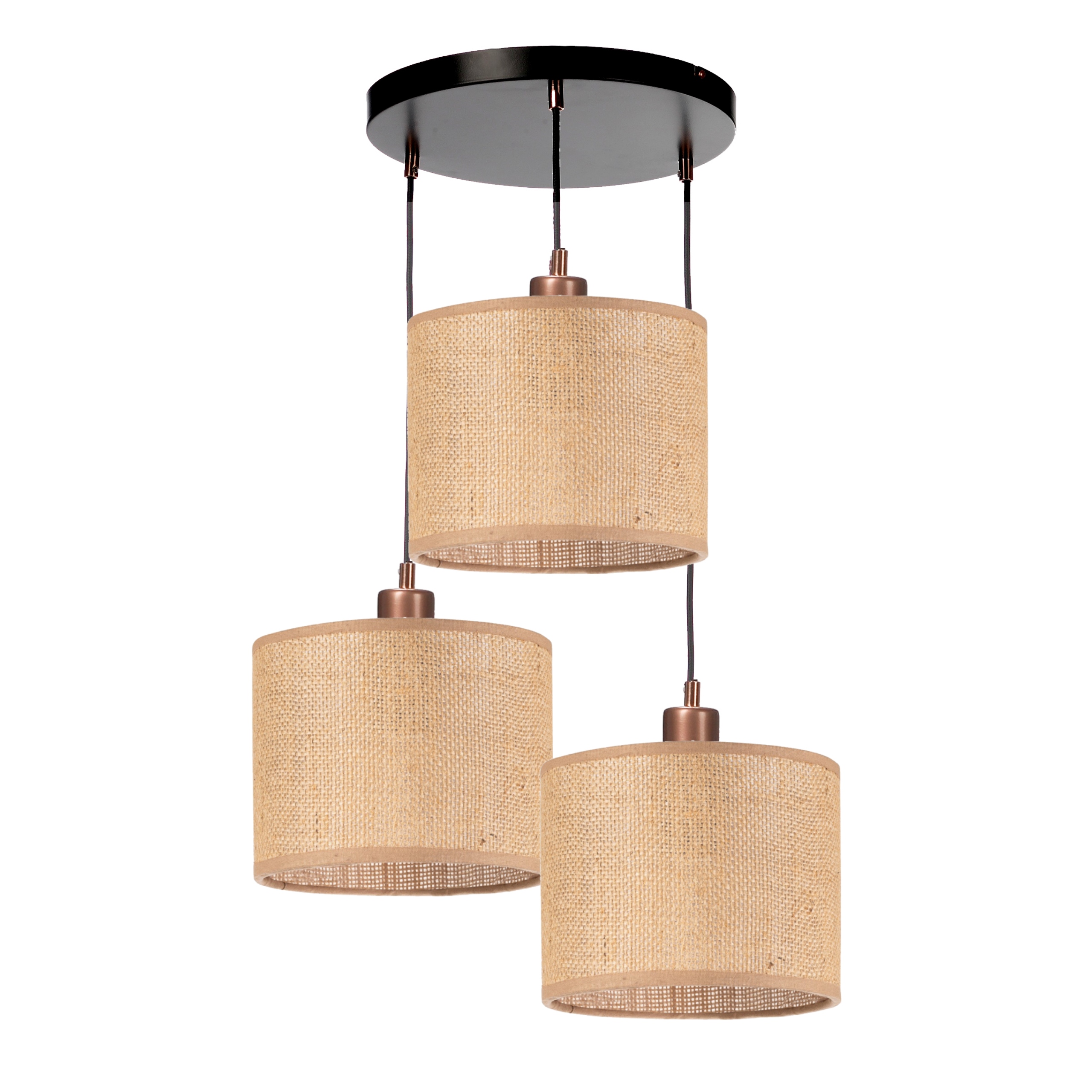 Závěsná Lampa S Stínítkem, Lustr Juta Boho Etno Led E27
