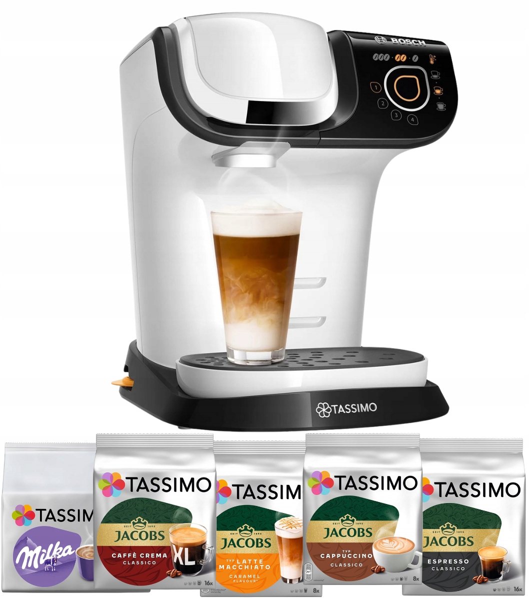 Zestaw Tassimo Ekspres kapsułkowy Bosch TAS6504 zestaw kapsułek