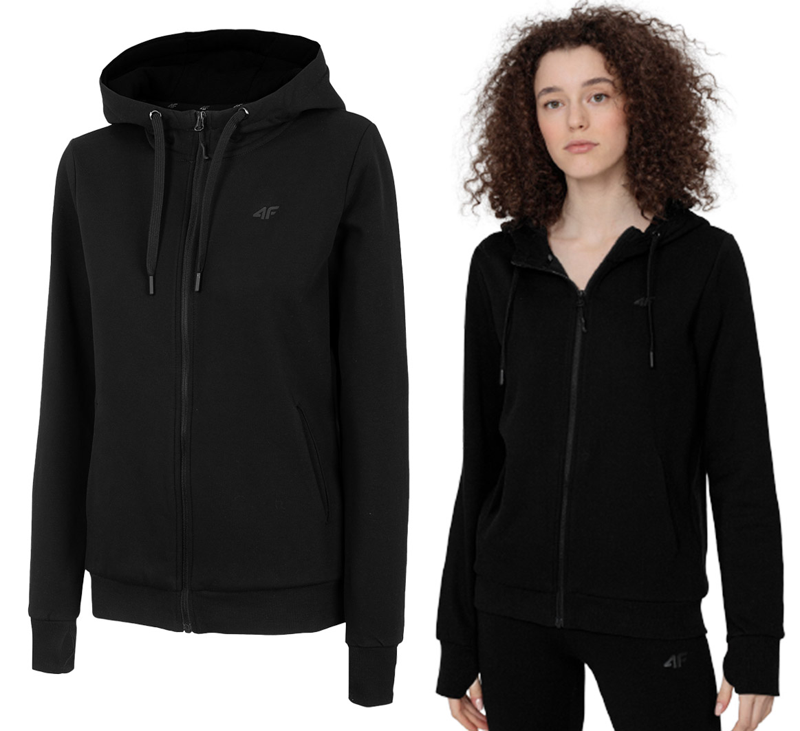 

Bluza damska na zamek 4F L22 BLD353 czarna 3XL