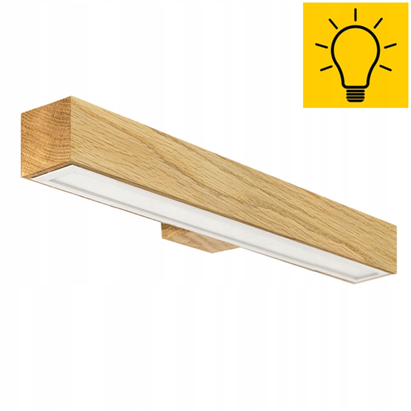 Nástenná Led lampa Dubová Slim 40 CM Nástenná nad zrkadlo 18W 3000K