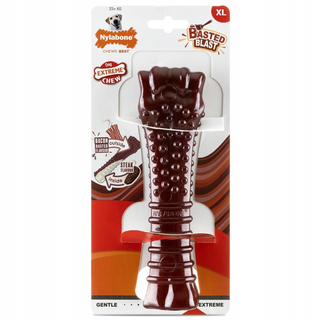 Levně Hračka pro psy kost Extreme Basted Bone vel. XL, příchuť slanina a steak
