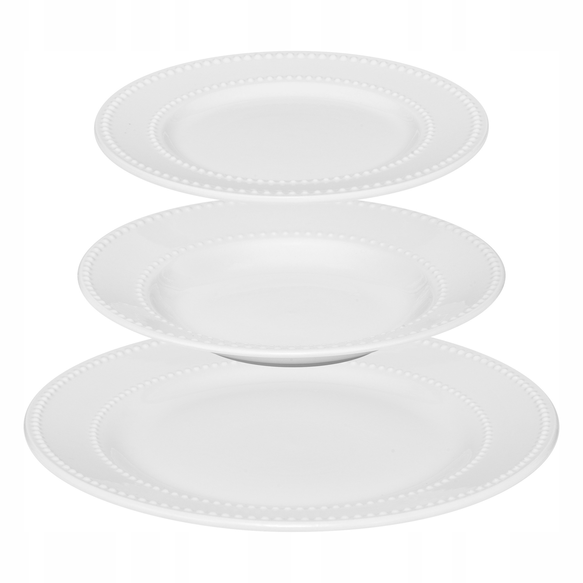 18-DIELNA Obedová Súprava Pearl Porcelánová Biela
