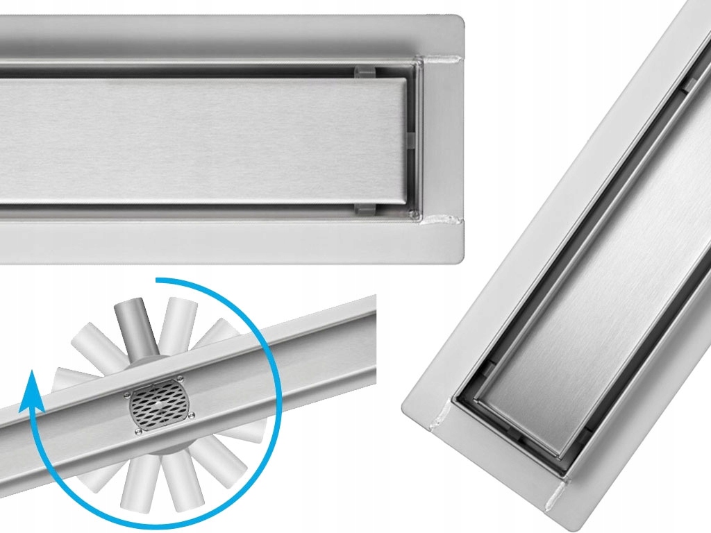 

Odpływ Liniowy 80cm Obrotowy 2w1 Dwustronny Slim