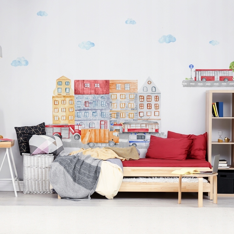 NAKLEJKA ŚCIENNA ZAŁÓŻKOWNIK DOMY POLICJA STRAŻ M Marka YokoDesign