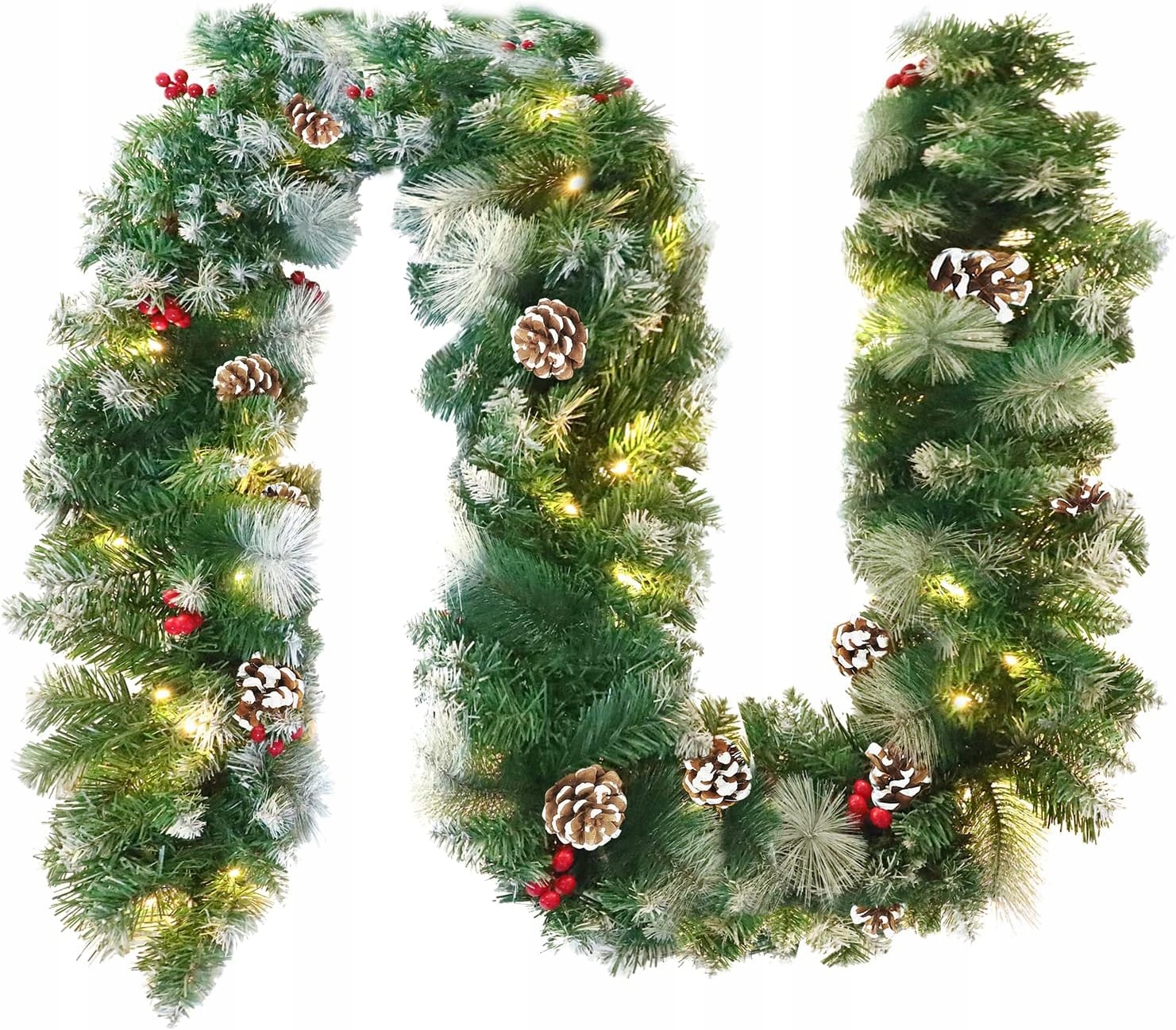 Froadp 800 cm umelé girlandy na sviatky, Vianoce