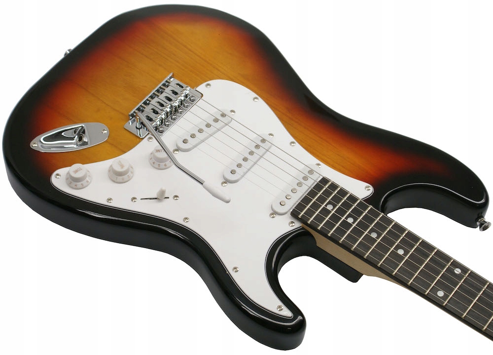 GITARA ELEKTRYCZNA TYPU STRATOCASTER + DODATKI