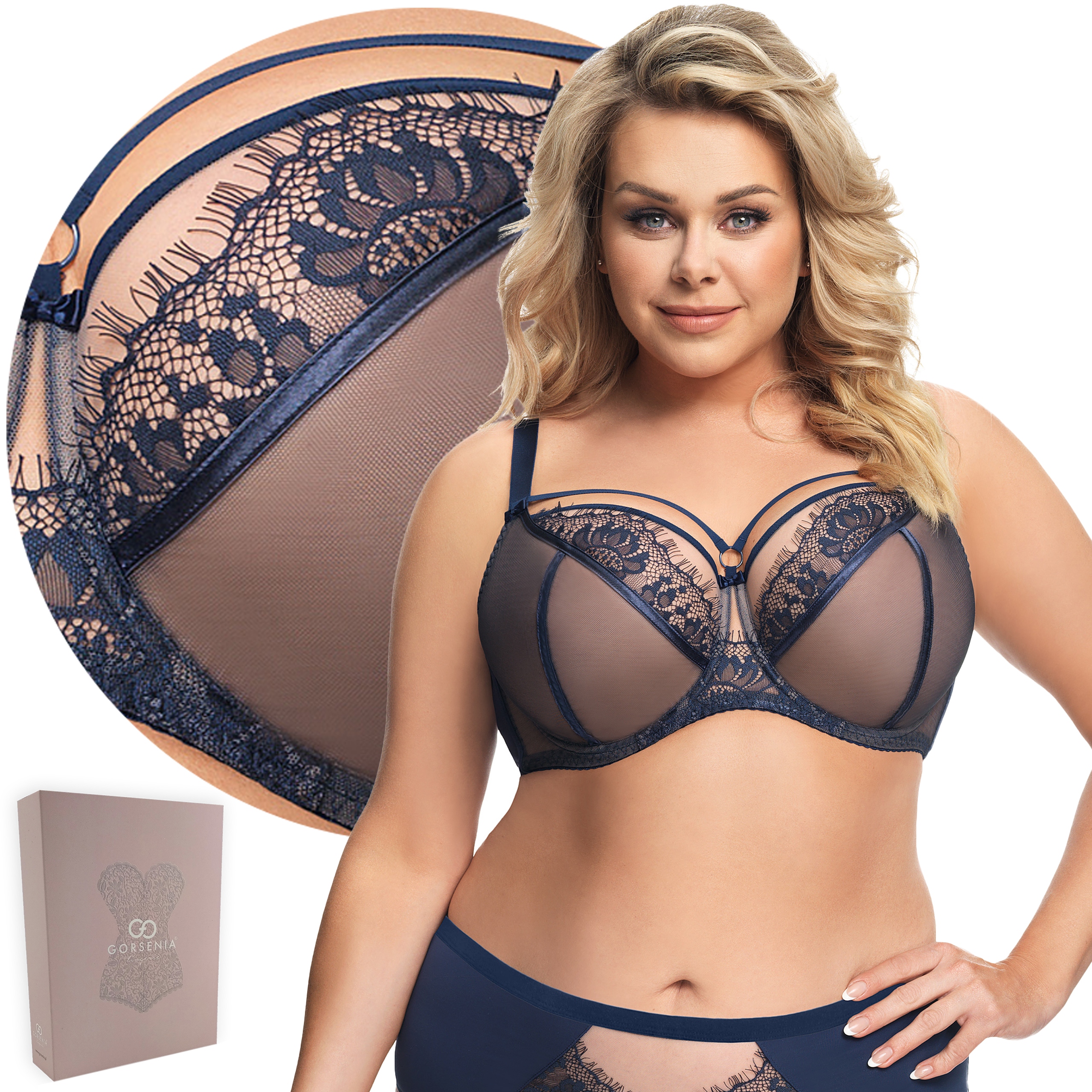 

Gorsenia biustonosz K496 Paradise, granatowy 75G