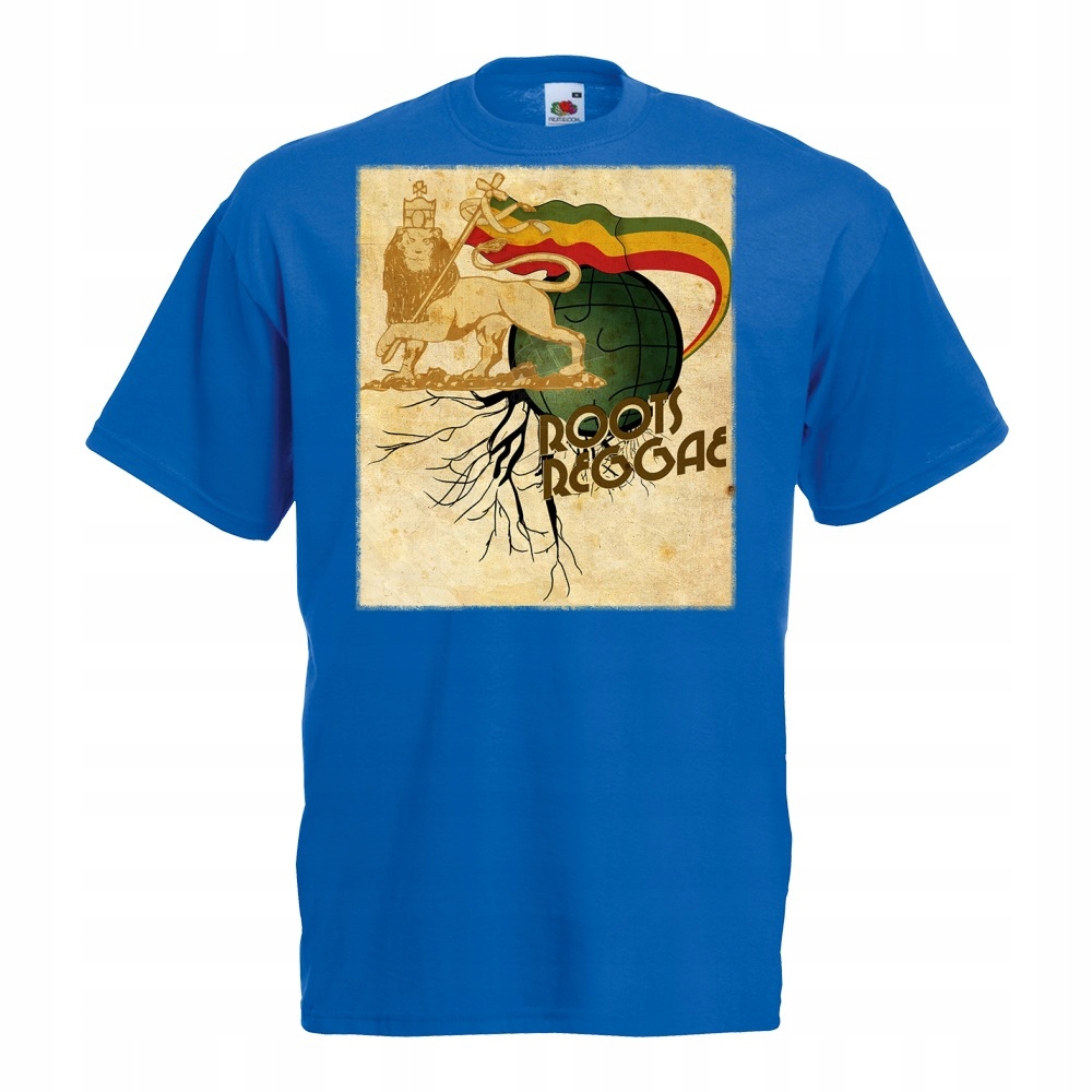 

Koszulka z nadrukiem roots reggae rasta M niebies