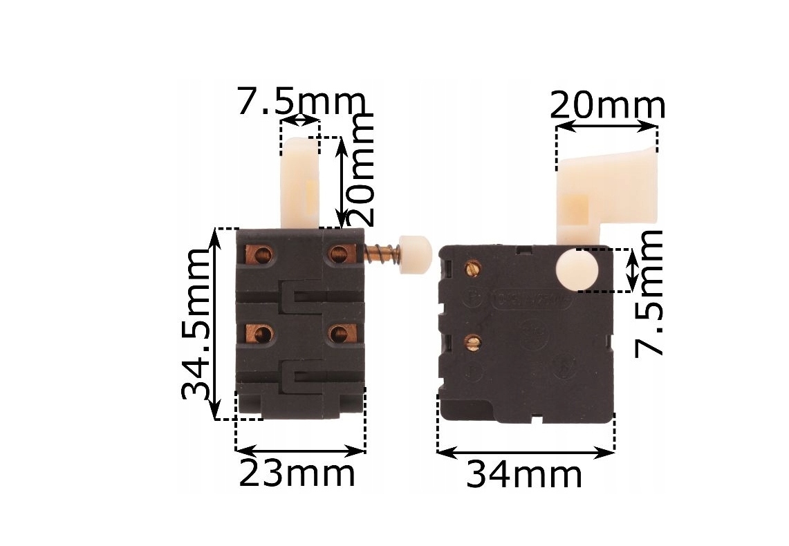 Włącznik wyłącznik Celma typ D-1, stare wiertarki Rodzaj włącznik