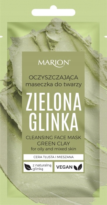 MARION ZIELONA GLINKA MASECZKA OCZYSZCZAJĄCA TWARZ 14242343373 - Allegro.pl
