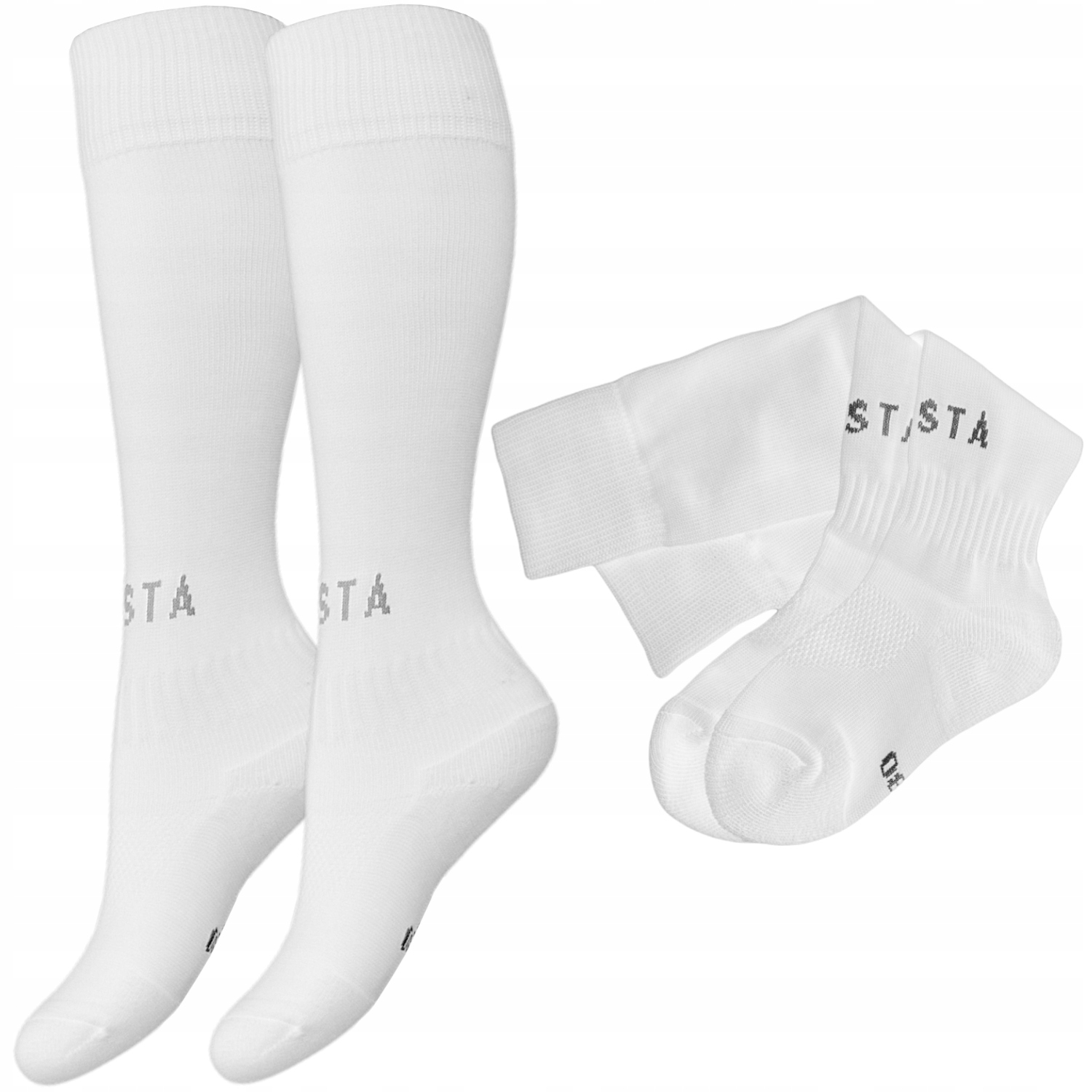 Skarpety getry Kipsta piłkarskie białe rozm 27/30