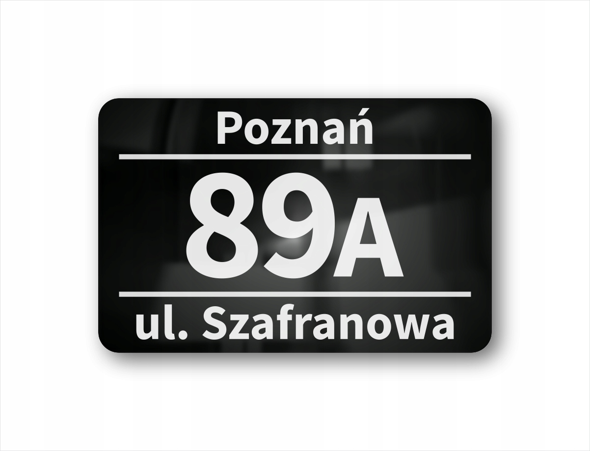 Nr domu tabliczka adresowa ALUMINIUM-CZARNY-BŁYSK2