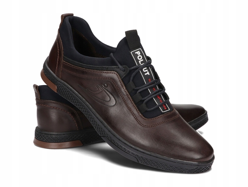 

Buty Męskie Skóra Casual Polbut K-24 Brązowy 43