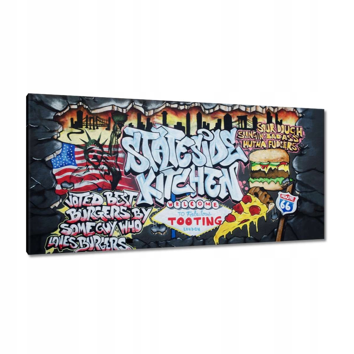 Obrazy 115x55 Grafiti Usa Hamburger