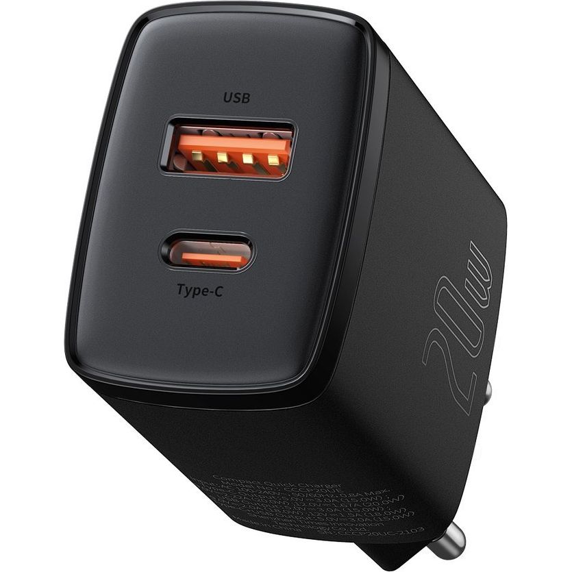 

Ładowarka sieciowa 1xUSB-A 1xUSB-C Baseus QC3.0 Pd