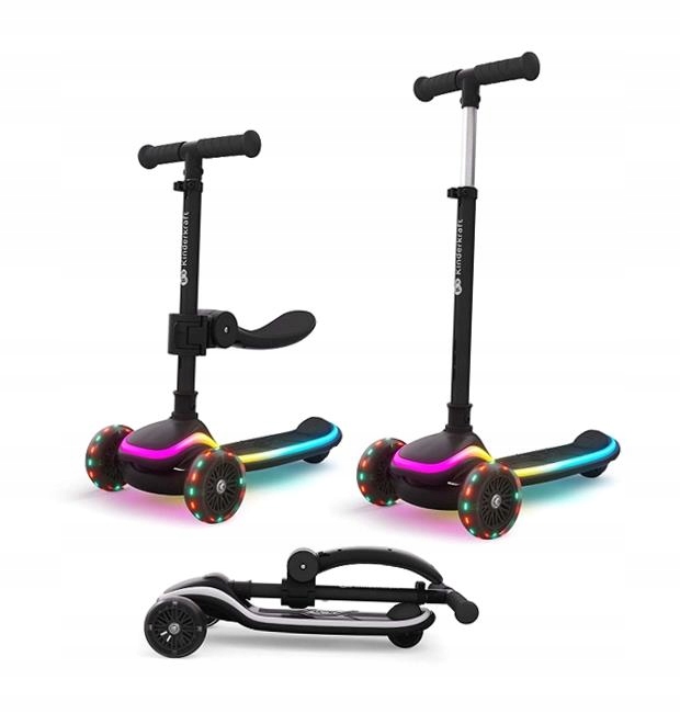 Kinderkraft Hulajnoga Dla Dzieci 2W1 Raket Up 2 Led Składana Dla 2 Latka+