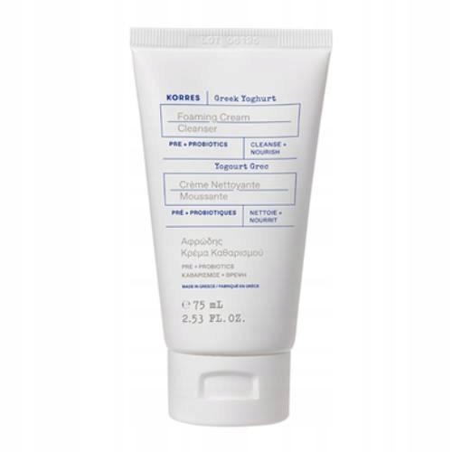 Korres Greek Yoghurt Krémový gel na mytí obličeje, 75 ml